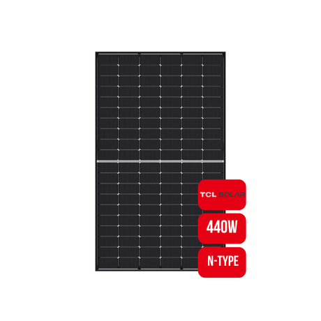 TCL Solar 440 Watt N-Type+ Black Solar Panel